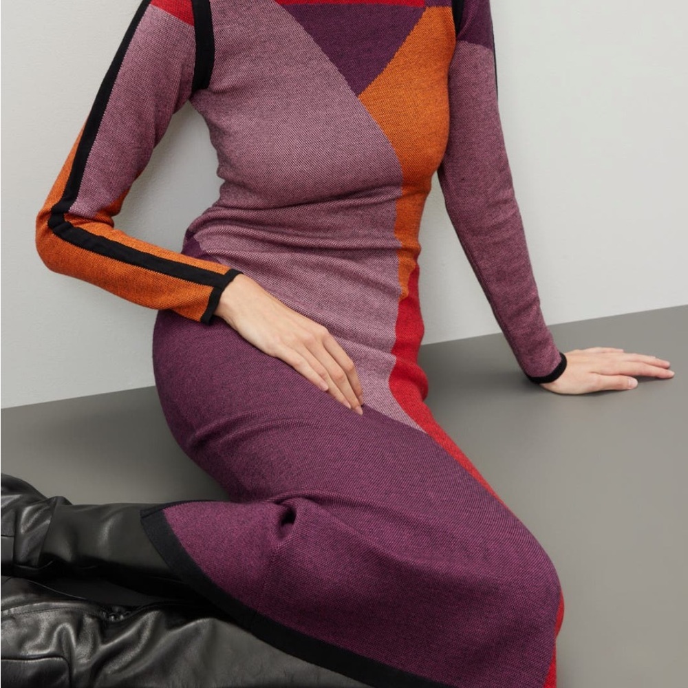 Toccin Colorblock Long Sleeve Dress